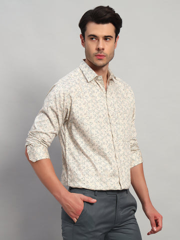 Printed Wolf Geometric Full Sleeve Casual Oversized Shirts